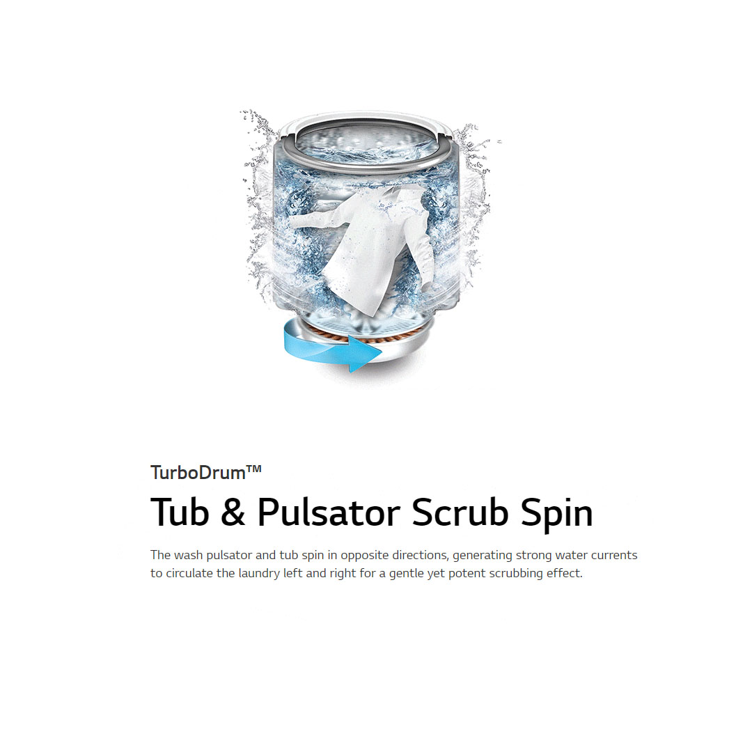 LG 13KG Top Load with Direct Drive Inverter Washing Machine TH2113DSAK | TurboWash3D™ | 6 Motion DD | Auto Tub Clean | Washing Machine with 1 Year Warranty