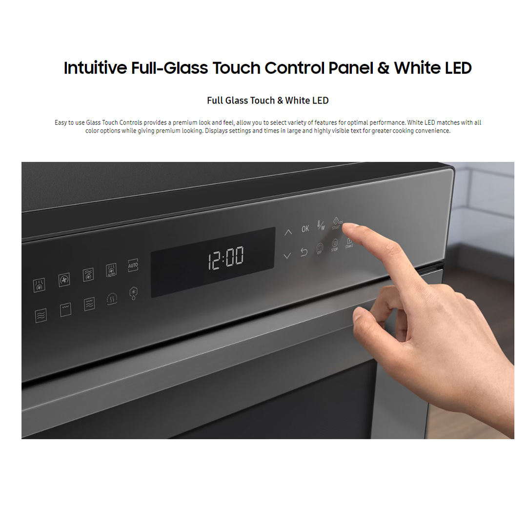 SAMSUNG 35L Convection Microwaves Oven with HotBlast MC35R8088LC/SM | Full Glass Touch | Ceramic Enamel Interior | Preheat | Keep Warm | Eco Mode | Microwaves Oven with 1 Year Warranty