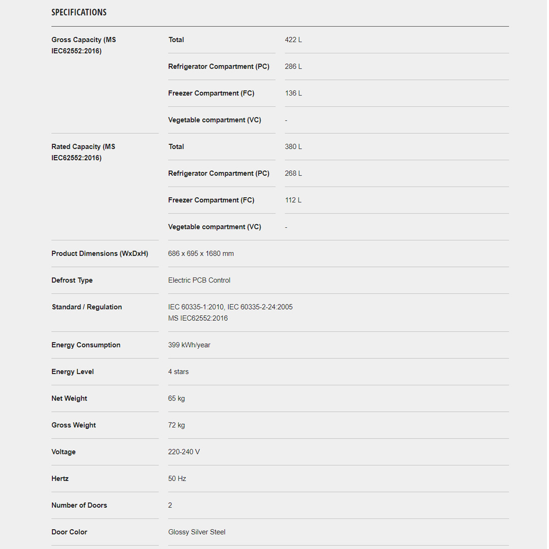 Panasonic 422L 2 Doors Bottom Mount Inverter Refrigerator with AI ECONAVI NR-BX421BPS | Faster Soft Freezing Keeps Food Fresh with Prime Fresh | Cook Healthy Meals Every Day with Prime Fresh | Anti-bacterial Effect | Refrigerator With 1 Year Warranty