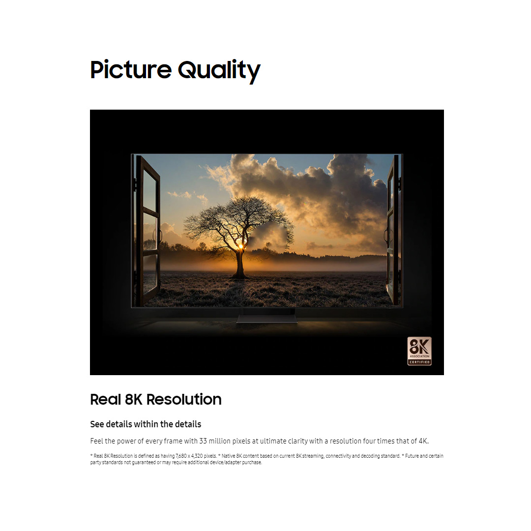 SAMSUNG 65" 8K UHD Smart NEO QLED TV QA65QN800CKXXM | Anti Reflection | Dolby Atmos | Smart Hub | SmartThings | HDR | HDMI | Smart TV with 2 Year Warranty