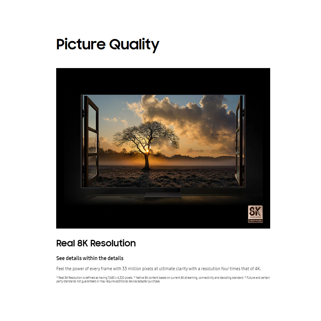 SAMSUNG 75" 8K UHD Smart QLED TV QA75QN900CKXXM | Infinity Screen | Dolby Atmos | Smart Hub | SmartThings | HDR | HDMI | Smart TV with 2 Year Warranty