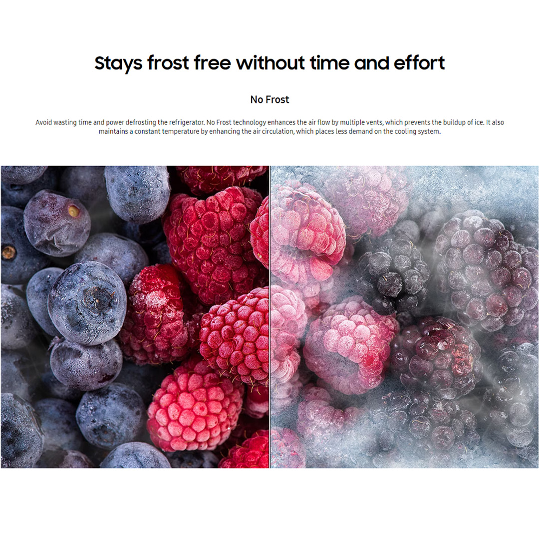 SAMSUNG 511L Multi Doors Digital Inverter Refrigerator with Twin Cooling Plus RF48A4000B4/ME | Twin Cooling Plus | Power Cool | Power Freeze | Fresh Zone | Refrigerator with 1 Year Warranty