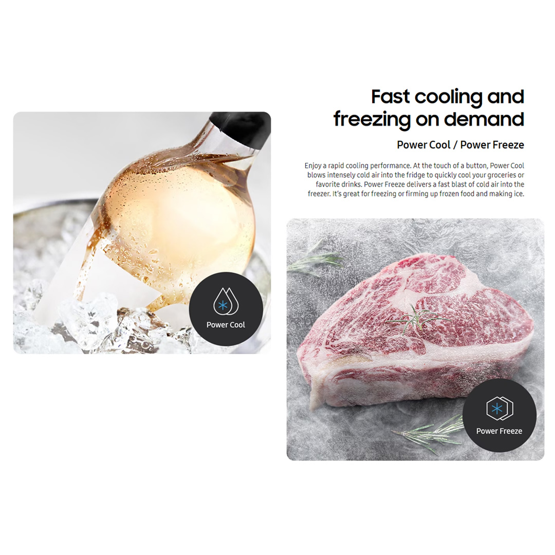 SAMSUNG 667L Multi Doors Bespoke Digital Inverter Refrigerator with All Around Cooling RF59CB0T03P/ME | Power Freeze | Power Cool | All-Around Cooling | Deodorizer | Humidity Control | Refrigerator with 1 Year Warranty