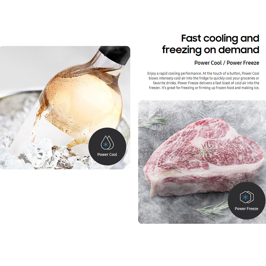 SAMSUNG 667L Multi Doors Bespoke Digital Inverter Refrigerator with All Around Cooling RF59CB0T08A/ME | Power Freeze | Power Cool | All-Around Cooling | Deodorizer | Humidity Control | Refrigerator with 1 Year Warranty