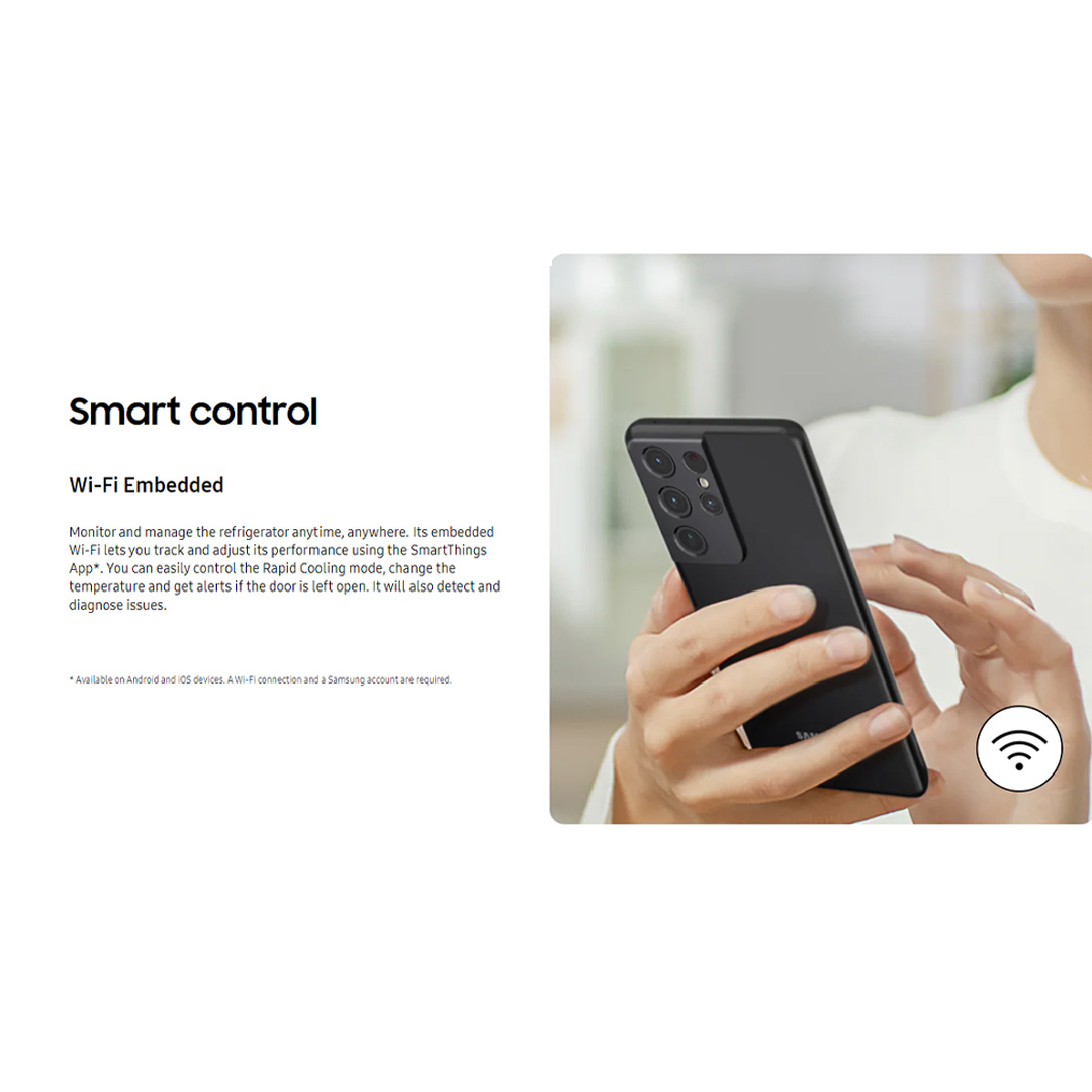 SAMSUNG 427L 2 Doors Bespoke Top Mount Digital Inverter Refrigerator with Optimal Fresh  RT42CB6644C3ME | SpaceMax™ | All-Around Cooling | Multi Flow | Optimal Fresh Zone | Refrigerator with 1 Year Warranty