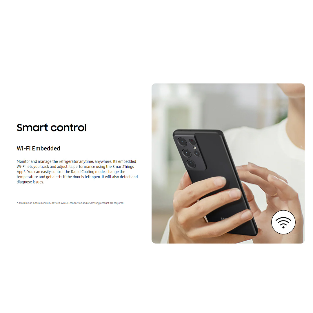 SAMSUNG 476L 2 Doors Bespoke Top Mount Digital Inverter Refrigerator with Optimal Fresh RT47CB66448JME | SpaceMax™ | All-Around Cooling | Multi Flow | Optimal Fresh Zone | Refrigerator with 1 Year Warranty