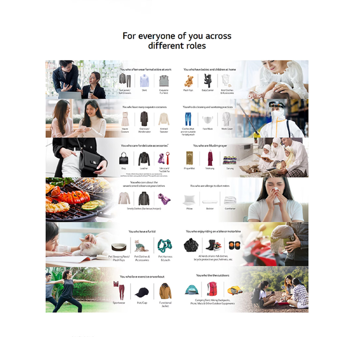 LG 3+1 Places Setting Smart Wardrobe with True Steam & Gentle Dry S3MFC | Wi-Fi | Moving Hanger | Refresh Mode | Smart Wardrobe with 1 Year Warranty