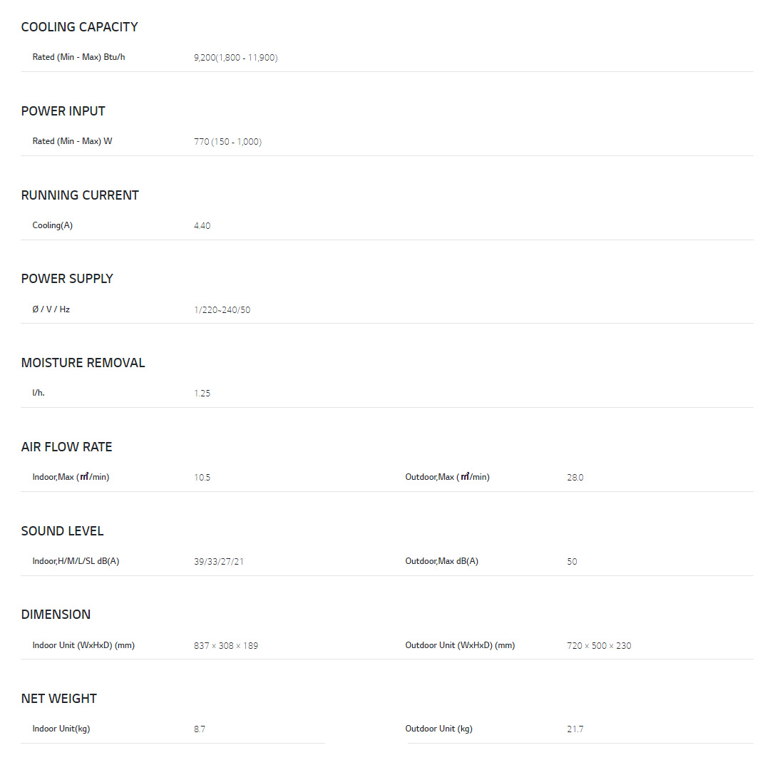 LG 1HP R32 Dual Inverter Wall Mount Air Conditioner S3NQ09JA2PA / S3UQ09JA2PA | Faster Cooling | Energy Saving | Less Noise | Air Conditioner with 2 Year Warranty