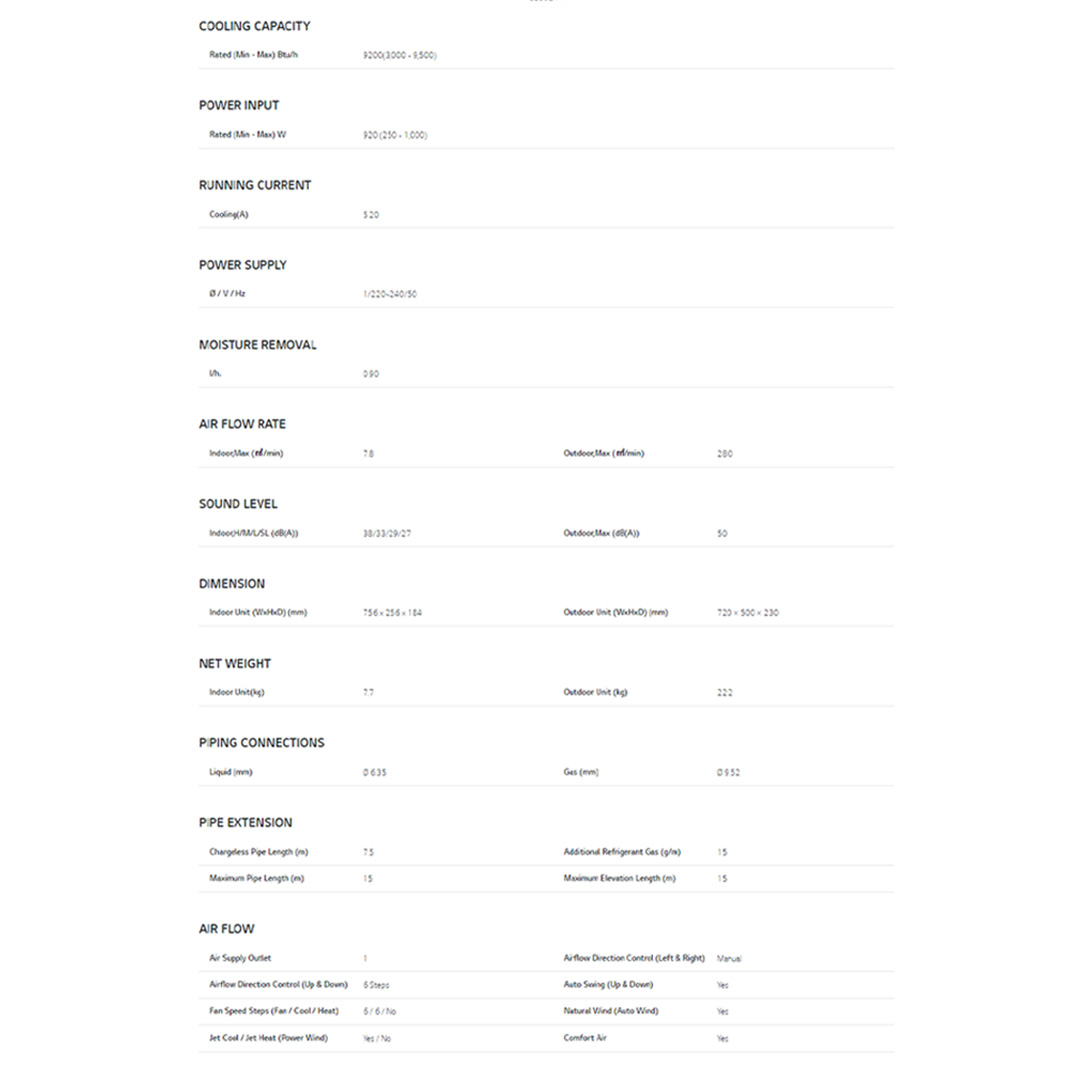 LG 1HP R32 Dual Inverter Wall Mount Air Conditioner S3NQ09WA5AB / S3UQ24K22PA | Faster Cooling | Energy Saving | Less Noise | Air Conditioner with 2 Year Warranty