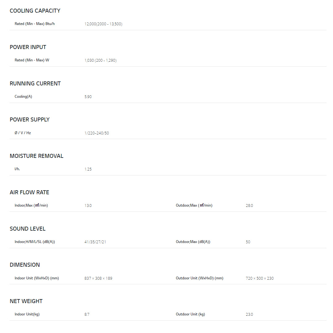 LG 1.5HP R32 Dual Inverter Wall Mount Air Conditioner S3NQ12JA2PA / S3UQ12JA2PA | Faster Cooling | Energy Saving | Less Noise | Air Conditioner with 2 Year Warranty