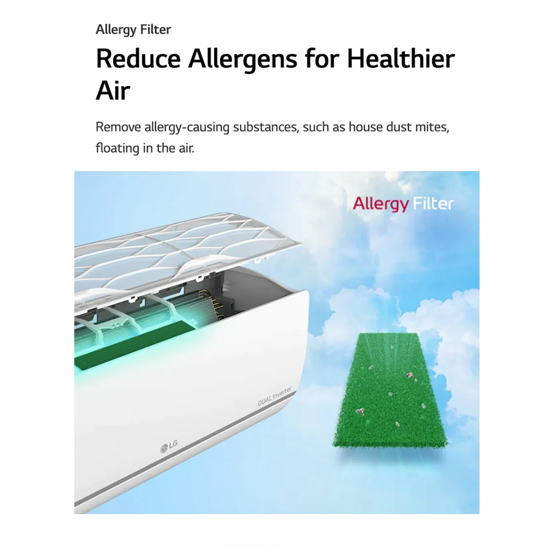 LG 1.5HP R32 Dual Inverter Wall Mount Air Conditioner S3NQ12JA3AD / S3UQ12JA3AD | Fast Cooling | Dehumidifier | Auto Cleaning | Air Conditioner with 2 Year Warranty