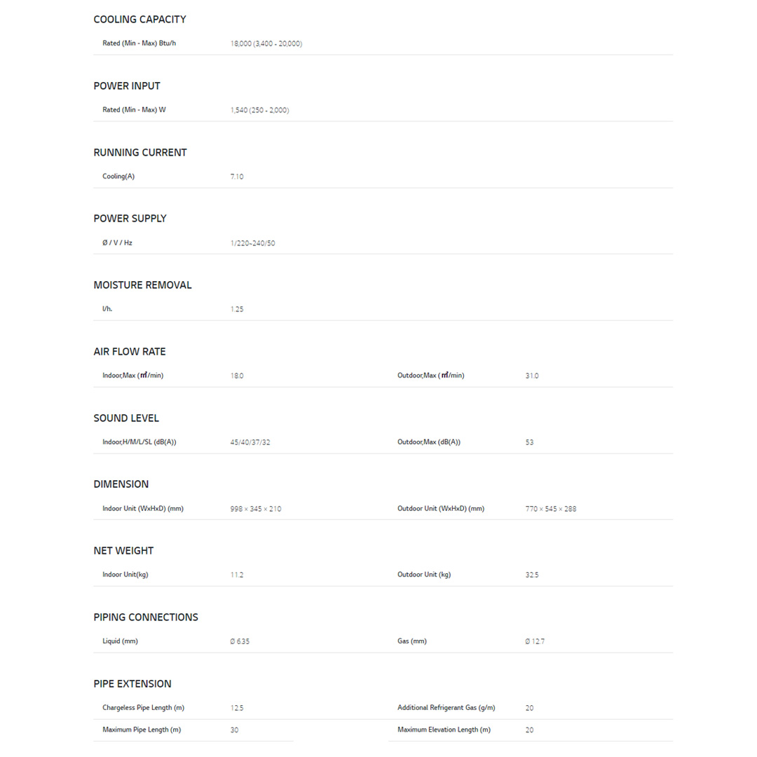 LG 2HP R32 Dual Inverter Wall Mount Air Conditioner S3NQ18KL2PA / S3UQ18KL2PA | Faster Cooling | Energy Saving | Less Noise | Air Conditioner with 2 Year Warranty