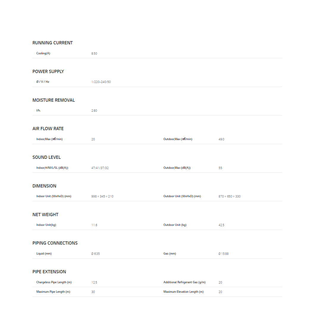 LG 2.5HP R32 Dual Inverter Wall Mount Air Conditioner S3NQ24K22PA / S3UQ24K22PA | Faster Cooling | Energy Saving | Less Noise | Air Conditioner with 2 Year Warranty