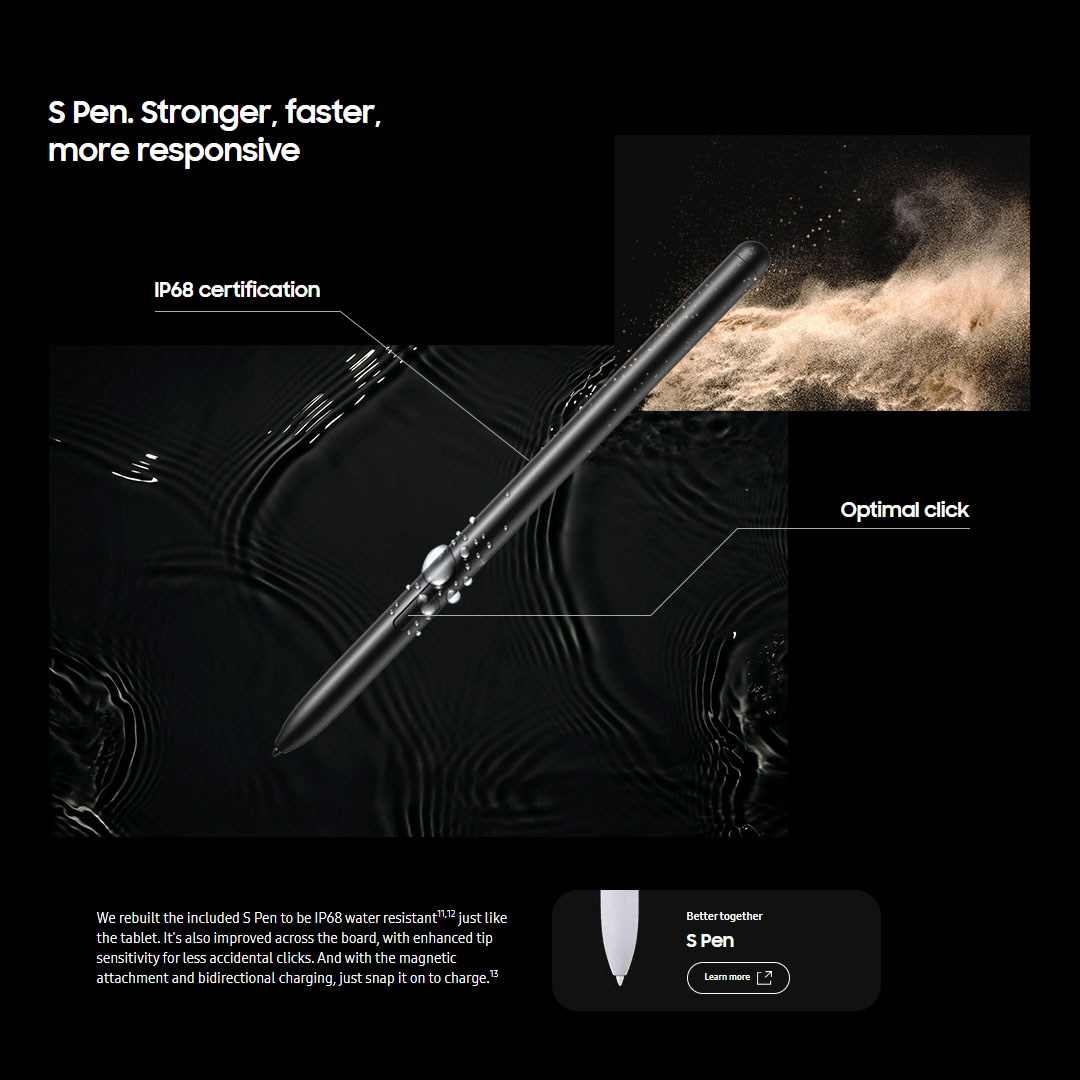 (Pre-Order From 26 Jul - 17 Aug 2023) SAMSUNG Galaxy Tab S9 Wi-Fi | 8GB+128GB/12GB+256GB | 11.0" AMOLED 2X Display | 8400mAh Battery | 13MP Main Camera | Tablet with 1 Year Warranty