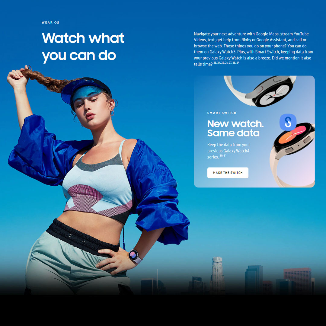 SAMSUNG Galaxy Watch5 Bluetooth 40mm | 3-in-1 Samsung BioActive Sensor | 5ATM+IP68 Water Resistant | Sleep Tracking | Smart Watch With 1 Year Warranty