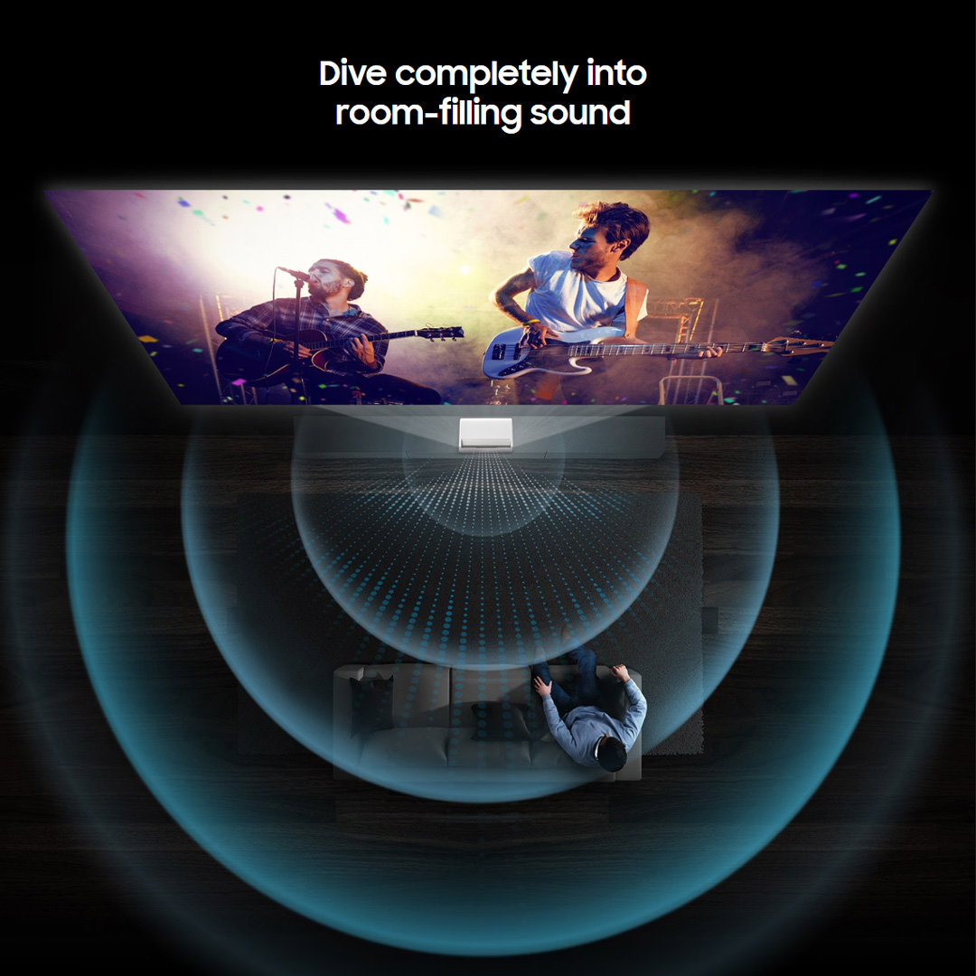 SAMSUNG The Premiere 4K Triple Laser Projector SP-LSP9TKAXXM | Triple Laser Technology | Premium Sound | Ultra Short Throw | Smart TV Experience | Projector with 2 Year Warranty