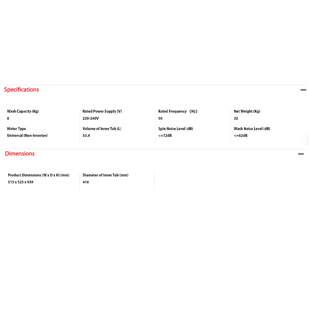 TOSHIBA 8KG Top Load Washing Machines AW-M901BM(SG) | LED Display | Child Lock | Auto Power-Off | Control Type | Drum Clean | Washing Machine with 2 Years Warranty