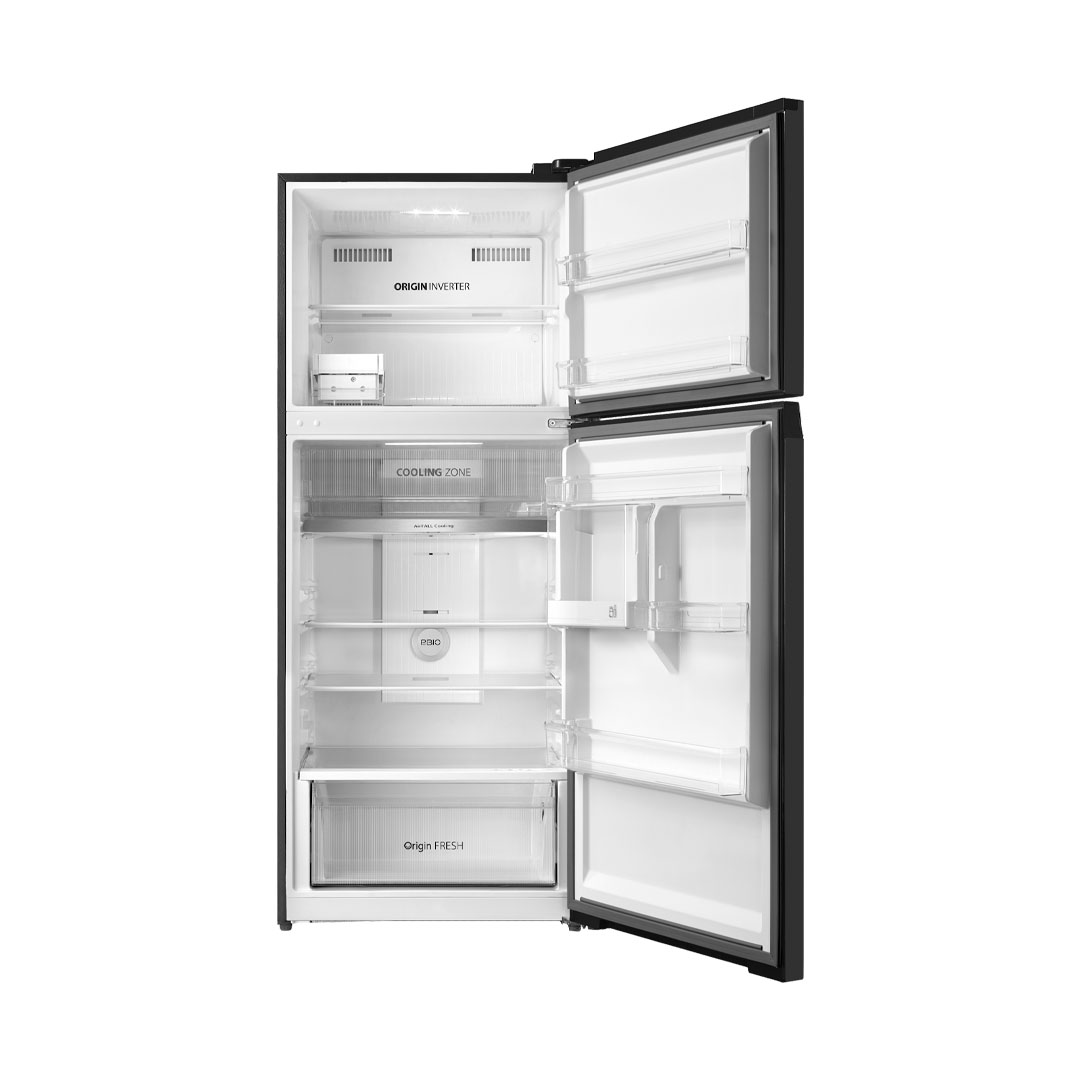 Toshiba 490L 2 Doors Top Mount AirFall Origin Inverter Refrigerator GR-RT559WE-PMY(06) | Pure Bio | Humidity Control | Electric Control | Cooling Zone | Origin Inverter | AirFALL Cooling | Refrigerator with 1 Year Warranty