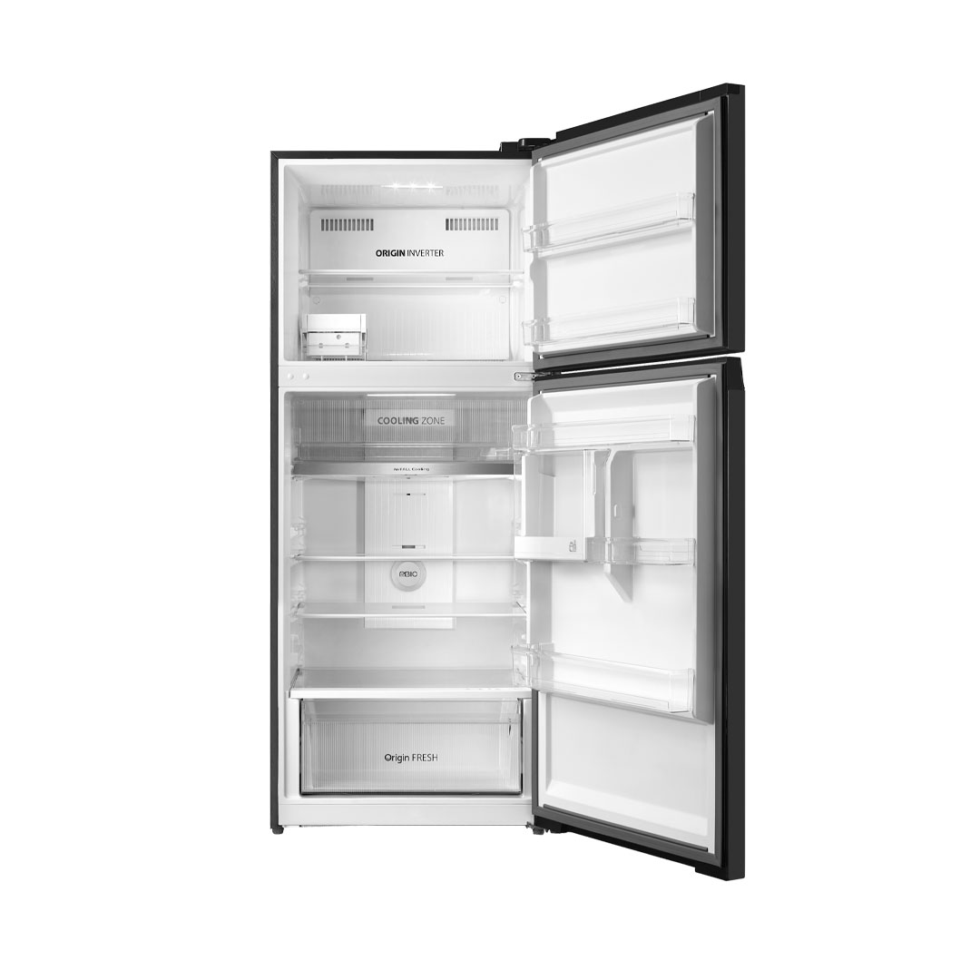 Toshiba 530L 2 Doors Top Mount AirFall Origin Inverter Refrigerator GR-RT624WE-PMY(06) | Pure Bio | Humidity Control | Electric Control | Cooling Zone | Origin Inverter | AirFALL Cooling | Refrigerator with 1 Year Warranty