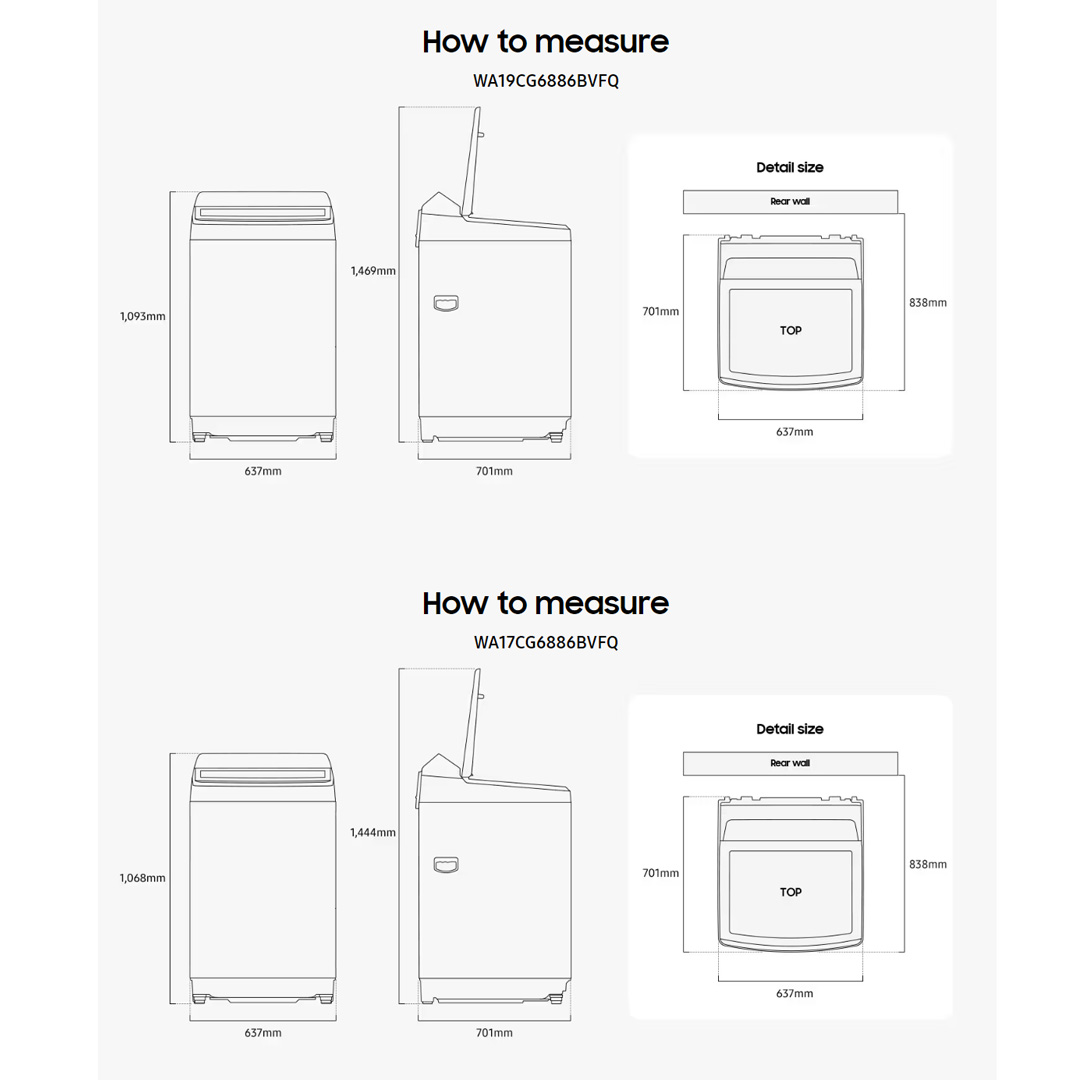 SAMSUNG 19KG Top Load Digital Inverter Washing Machine with Ecobubble WA19CG6886BVFQ | Hygiene Steam | Super Speed | Magic Filter | VRT Technology | Washing Machine with 1 Year Warranty