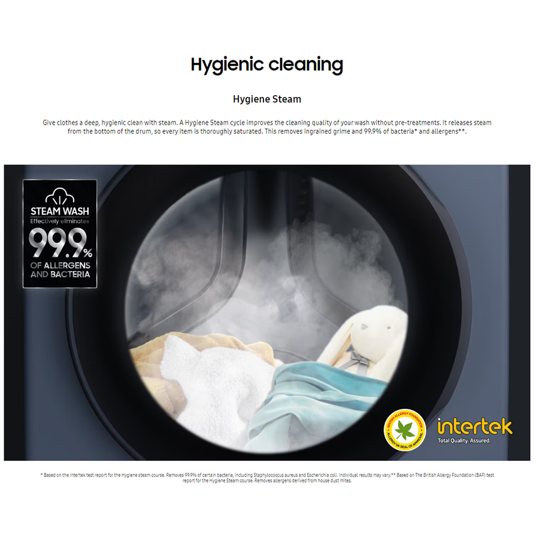 SAMSUNG 10KG Front Load Washing Machine with AI Ecobubble WW10TP44DSX/FQ | Eco Bubble™| QuickDrive™ | Super Speed (39 mins) | Washing Machine with 1 Year Warranty