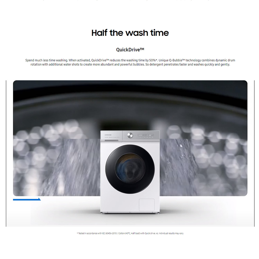 SAMSUNG 13KG BESPOKE Front Load Washing Machine with AI Ecobubble and AI Wash WW13BB944DGBFQ | AI Wash | AI Control | QuickDrive | AI Eco Bubble™ | Hygiene Steam | Washer with 1 Year Warranty