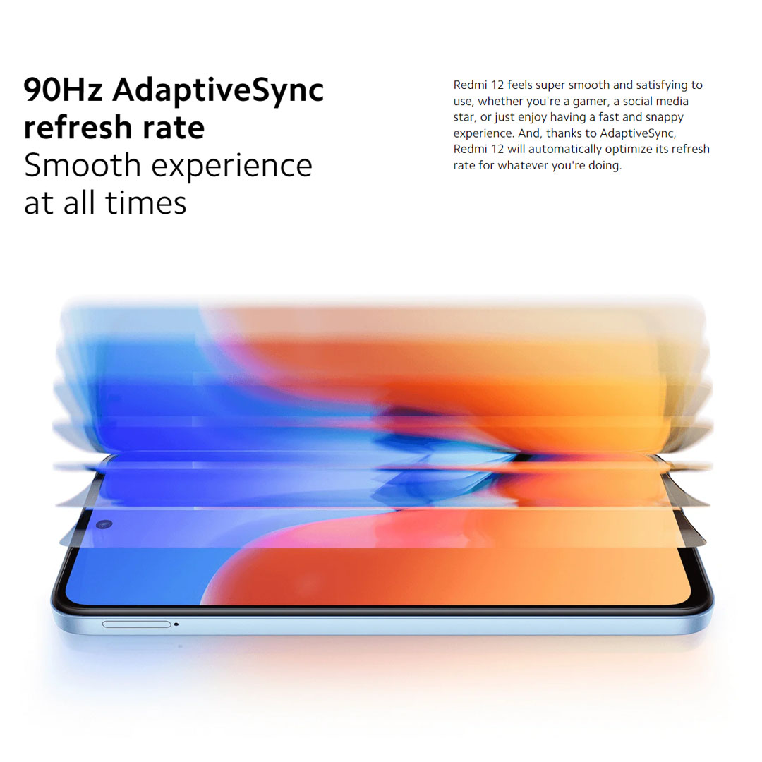 Xiaomi Redmi 12 | 8GB+256GB | IP53 Dust and Splash Resistant | 90Hz 6.79” FHD+ Display | MediaTek Helio G88 | Smartphone with 1 Year Warranty