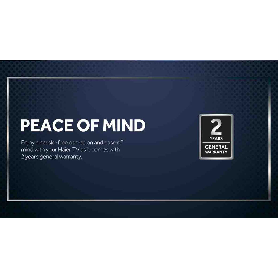 HAIER 75" 4K UHD Android LED TV H75S5UG PLUS | Youtube | Netflix | 4K UHD Resolution | Built in Chromecast | Mobile Remote Control |  Android LED TV with 2 Year Warranty