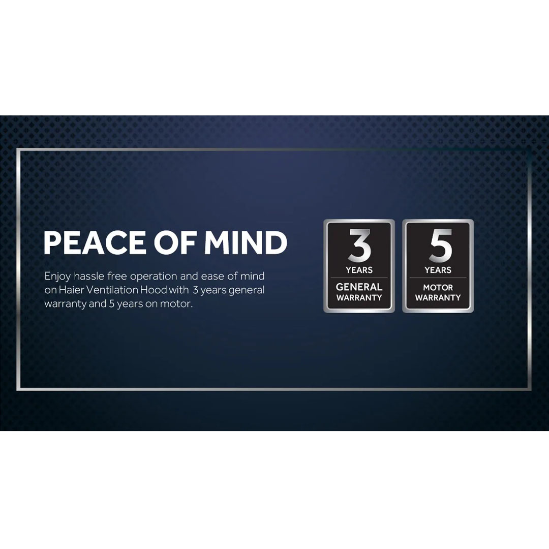 HAIER 1600m3/h Ventilation Hood IT9002 | Stylish Appearance | Instant & Strong Suction | Healthy and Hygienic | Hoods with 3 Year Warranty