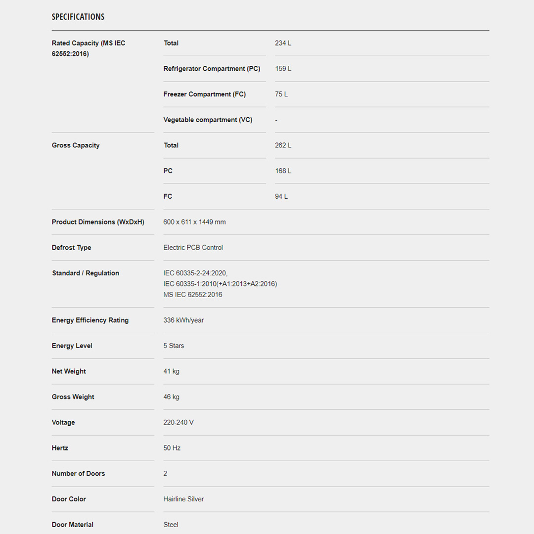 Panasonic 262L 2 Doors Top Mount Inverter Refrigerator with AI ECONAVI NR-TV261APSM | Hygienic Storage with Blue Ag | Clean Air Surrounds Your Food | Cost Saving with Optimum Cooling According to Your Lifestyle | Refrigerator with 1 Year Warranty