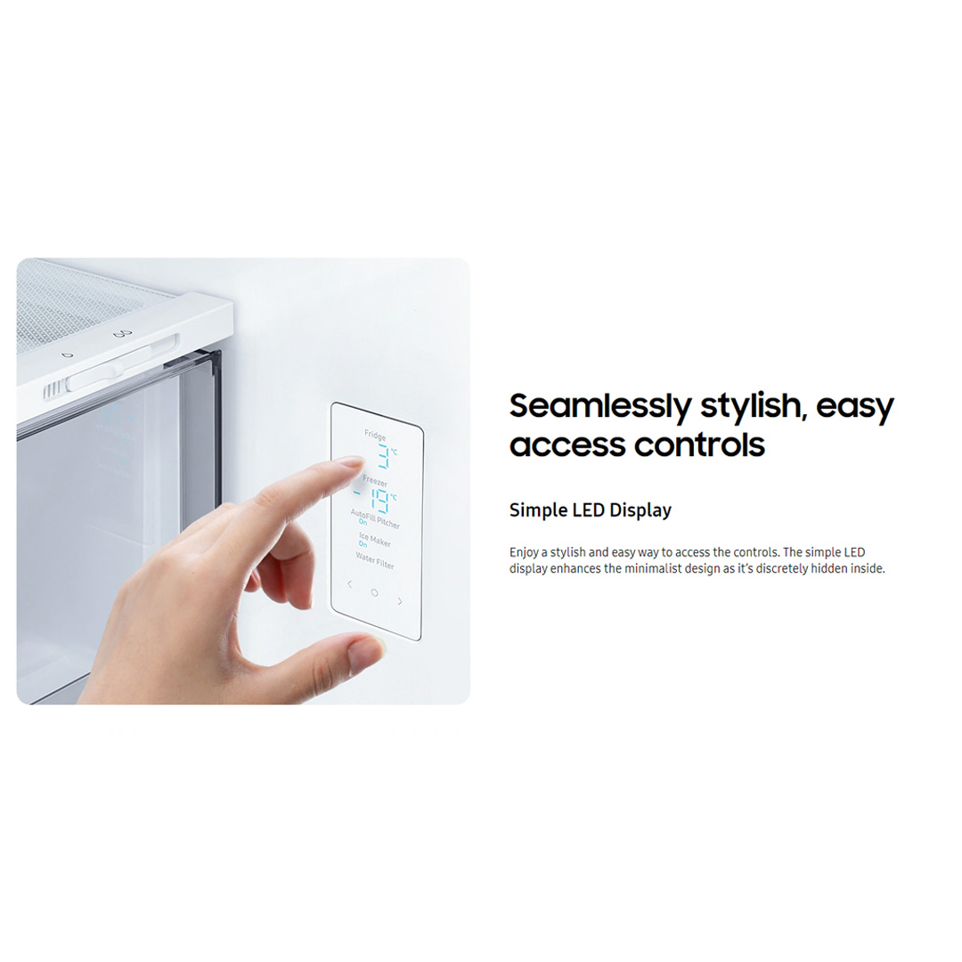 SAMSUNG 667L Multi Doors Bespoke Digital Inverter Refrigerator with All Around Cooling RF59CB0T03P/ME | Power Freeze | Power Cool | All-Around Cooling | Deodorizer | Humidity Control | Refrigerator with 1 Year Warranty