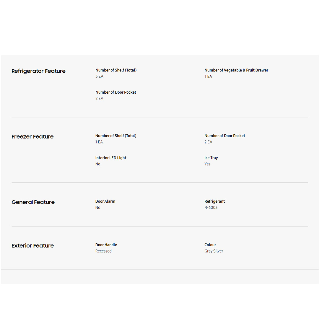 SAMSUNG 220L 2 Doors Top Mount Digital Inverter Refrigerator RT19M300BGS/ME | All-Around Cooling | Less Energy Consumption | Less Noise | No Frost | Refrigerator with 1 Year Warranty
