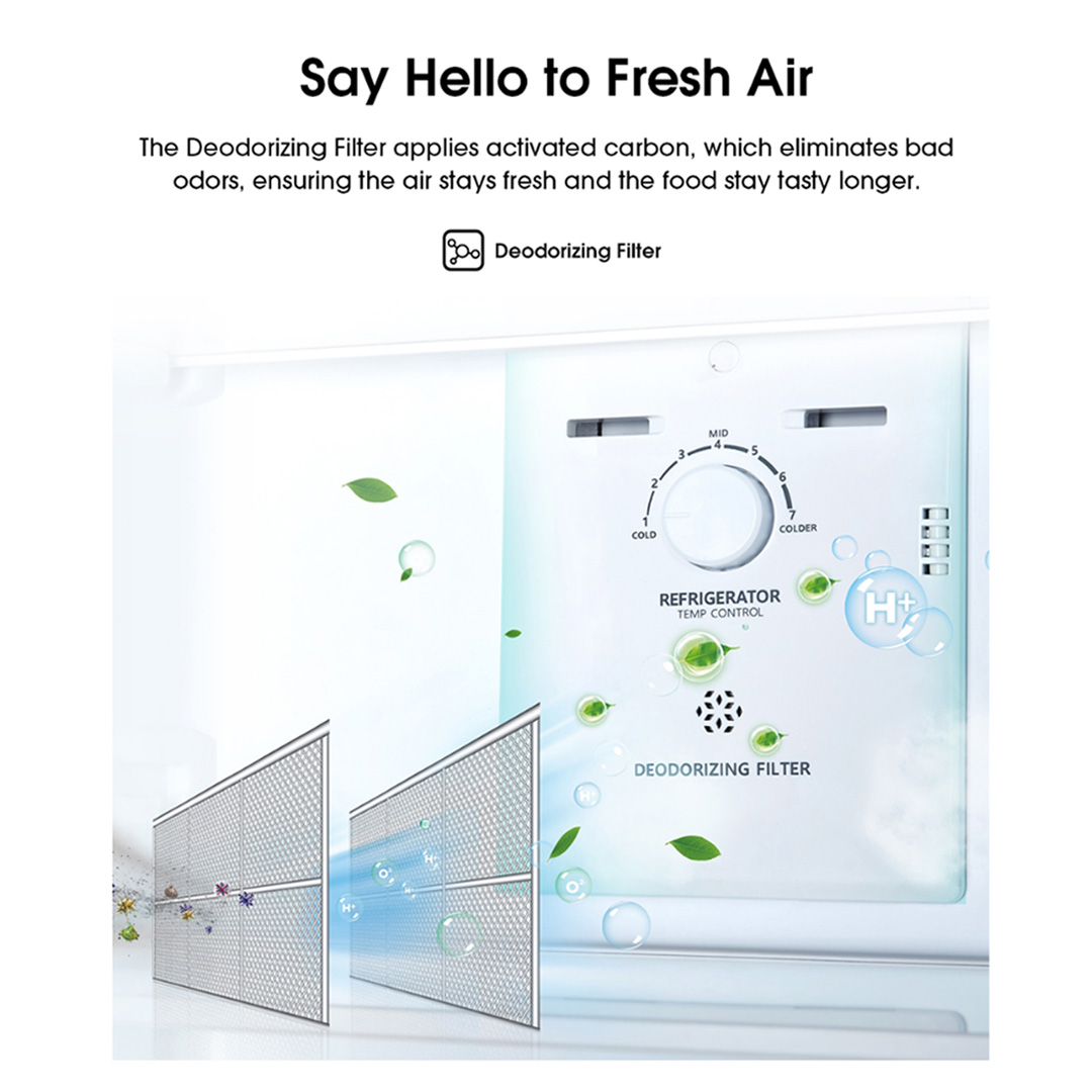 HISENSE 420L 2 Doors Top Mount Durable Inverter Refrigerator RT439N4ABN | Multi Air Flow | Deodorizing Filter | Moisture Fresh Crisper | Durable Inverter | LED Lighting | Fresh Zone | Refrigerator with 3 Year Warranty