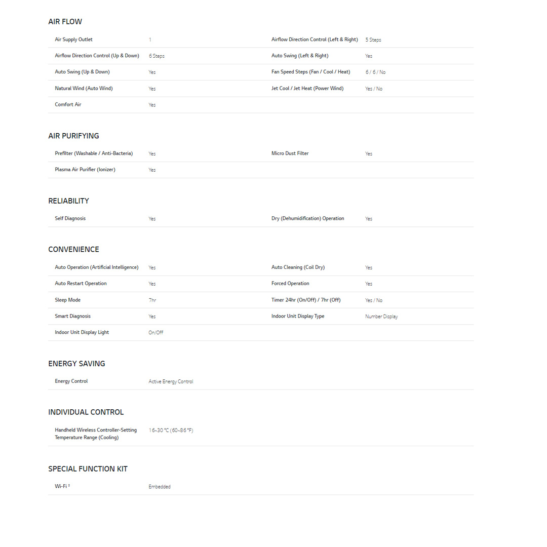 LG 2.5HP R32 Dual Inverter Wall Mount Air Conditioner S3NQ24K22PA / S3UQ24K22PA | Faster Cooling | Energy Saving | Less Noise | Air Conditioner with 2 Year Warranty