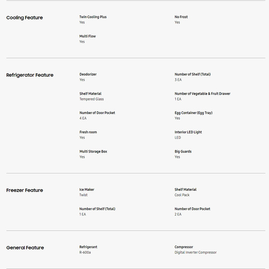 SAMSUNG 411L 2 Doors Top Mount Inverter Refrigerator RT32K5552SL/ME | Twin Cooling Plus | Moisture-Full Freshness | 5 Conversion Modes | Refrigerator with 1 Year General & 10 Year Compressor Warranty