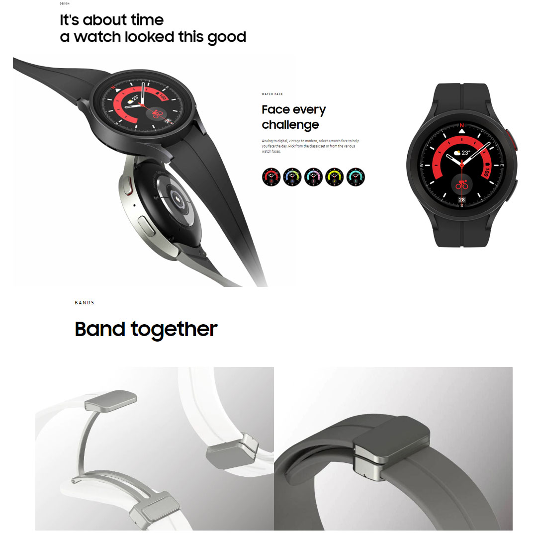 SAMSUNG Galaxy Watch5 Pro Bluetooth 45mm | GPS | Wi-Fi | NFC | Super AMOLED | Accelerometer | Smart Watch with 1 Year Warranty