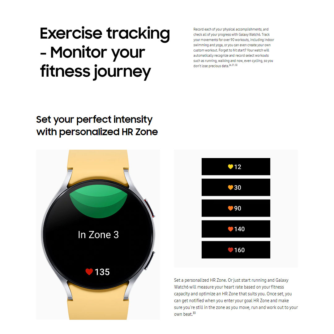 SAMSUNG Galaxy Watch6 Bluetooth 40mm / 44mm | Bluetooth v5.3 | 20% larger 30% slimmer | Sapphire Crystal Glass | Smart Watch with 1 Year Warranty