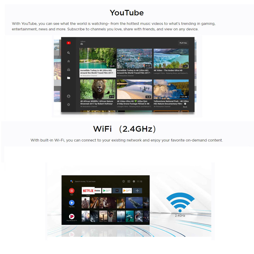 TCL 43" FHD Android LED TV  43S65A | Wi-Fi 2.4 | Android R | Voice Control | ECO Mode | Google Assistant | Bluetooth | Ethernet | HDMI 1.4 | Dolby Audio | LED TV with 1 Year Warranty