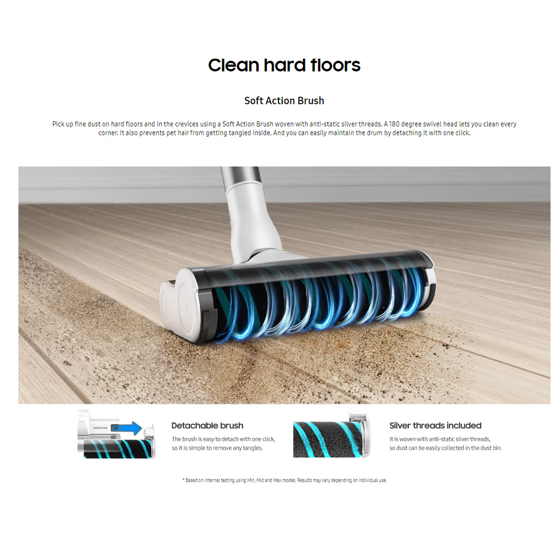 SAMSUNG 410W Jet 70 Multi Vacuum Cleaner Stick VS15T7034R4/ME | Jet Cyclone | 2-in-1 Charging Station | 99.999% Multi-layered Filtration System | Vacuum with 1 Year Warranty