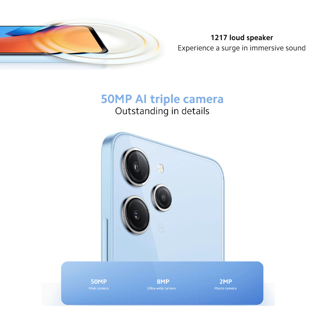 Xiaomi Redmi 12 | 8GB+256GB | IP53 Dust and Splash Resistant | 90Hz 6.79” FHD+ Display | MediaTek Helio G88 | Smartphone with 1 Year Warranty