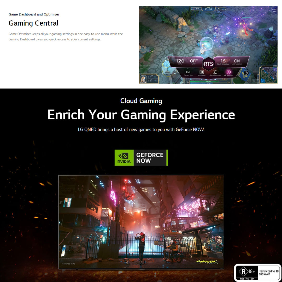 LG 55" QNED 4K UHD Smart TV 55QNED81SRA  | α5 AI Processor 4K Gen6 | HDR10 | webOS 23 | HDMI | USB | Smart TV with 2 Year Warranty