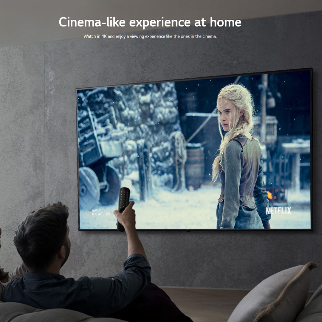 LG 60" 4K UHD Smart TV with AI ThinQ 60UQ8050PSB | AI Sound | Wi-Fi | Filmmaker Mode | Netflix | HDR | Smart TV with 2 Year Warranty