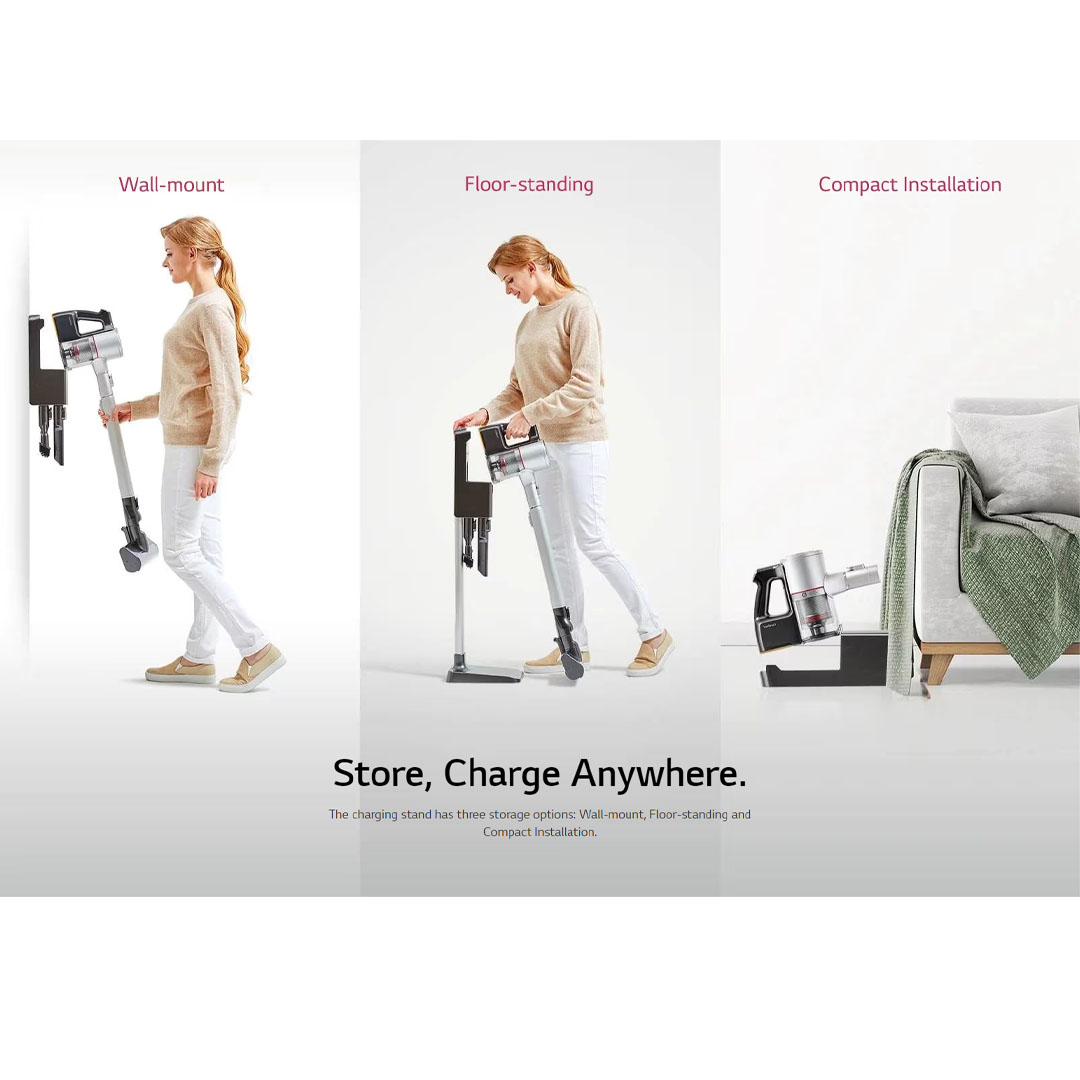 LG 480W CordZero Vacuum Cleaner Stick Vintage A9N-LITE | Powerful Suction | Thumb Touch Control | Adjustable height | Vacuum-Mop with 2 Year Warranty