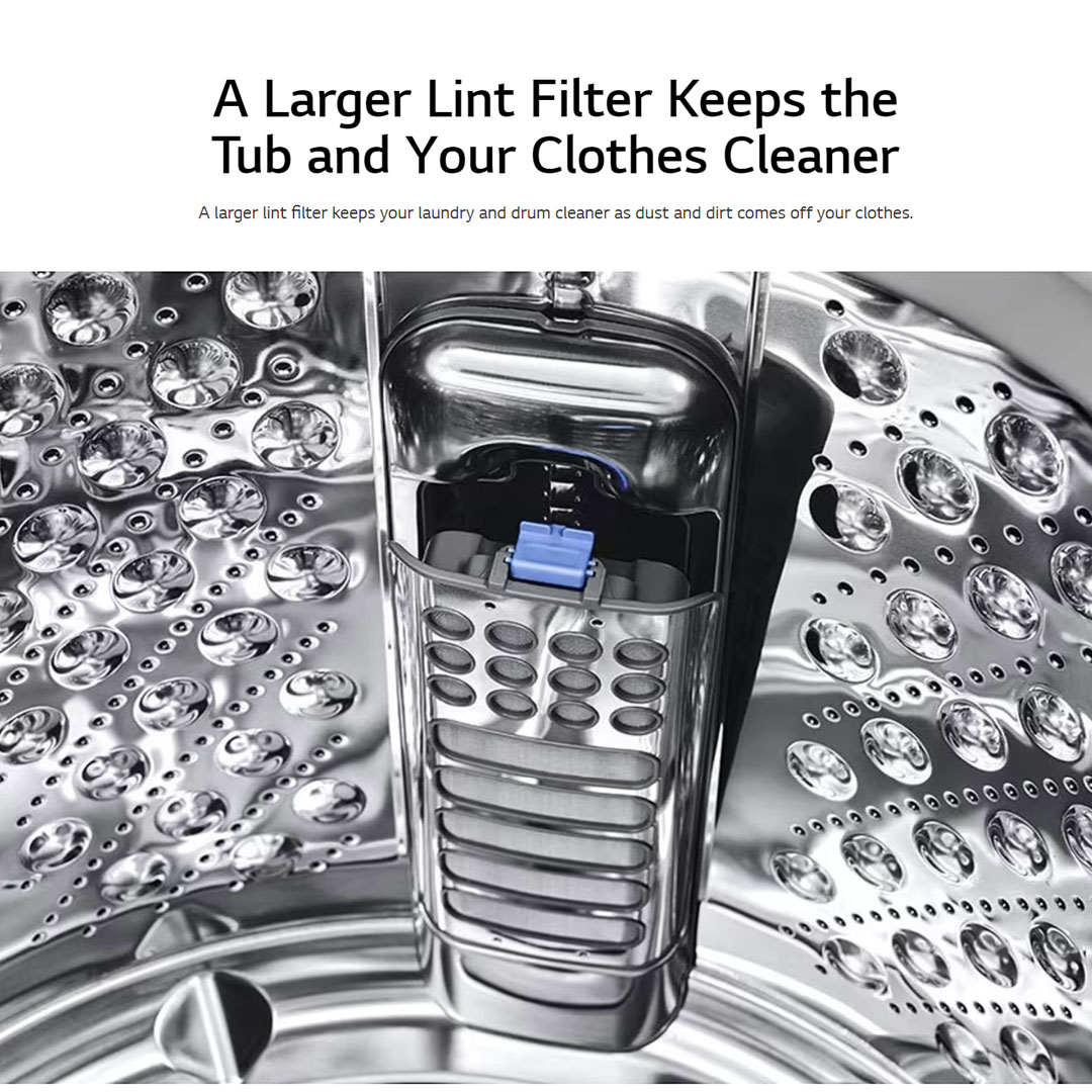 LG 24KG Top Load Direct Drive Inverter with Intelligent Fabric Care Washing Machine TV2724SV9K | TurboWash3D™ | Steam™ | ThinQ™ | Washing Machine with 1 Year Warranty