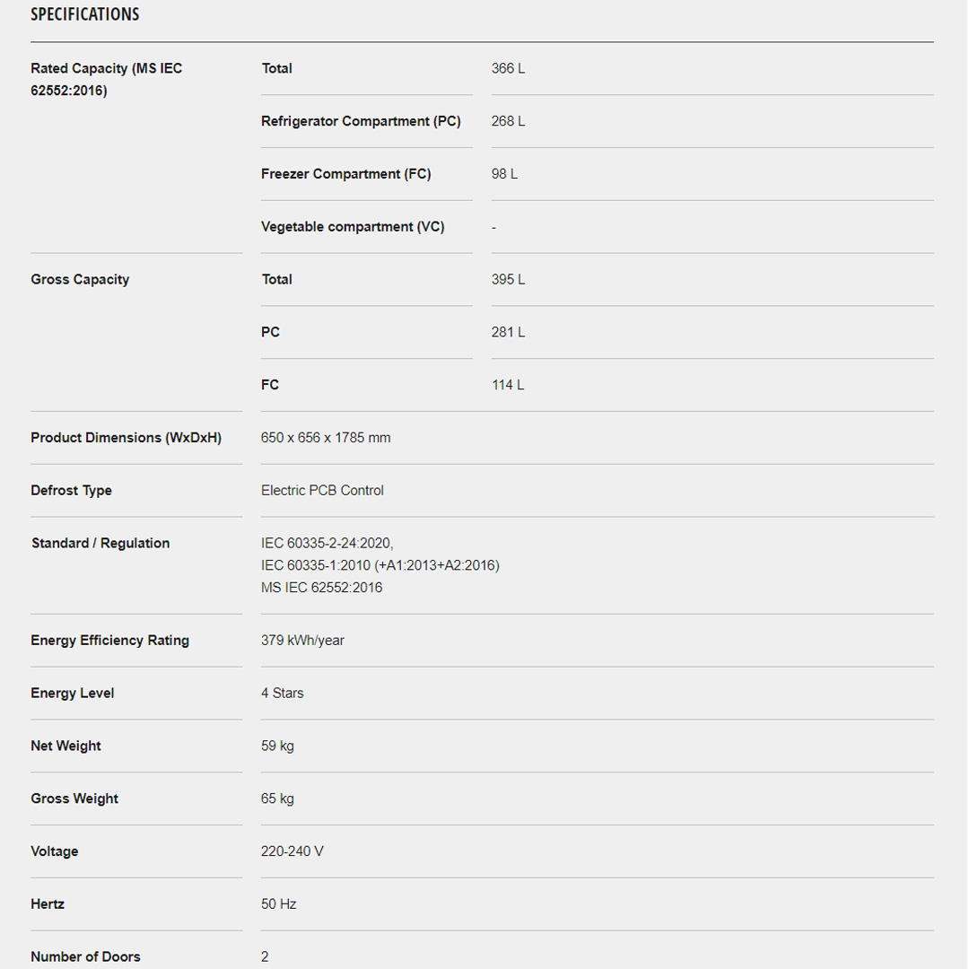Panasonic 395L 2 Doors Top Mount Inverter Refrigerator with AI ECONAVI NR-TL381BPKM | Hygienic Storage With Blue Ag | Clean Air Surrounds Your Food | Enjoy The Extra-Cold Delight | Freshness Storage With Wide Opening | Refrigerator With 1 Year Warranty