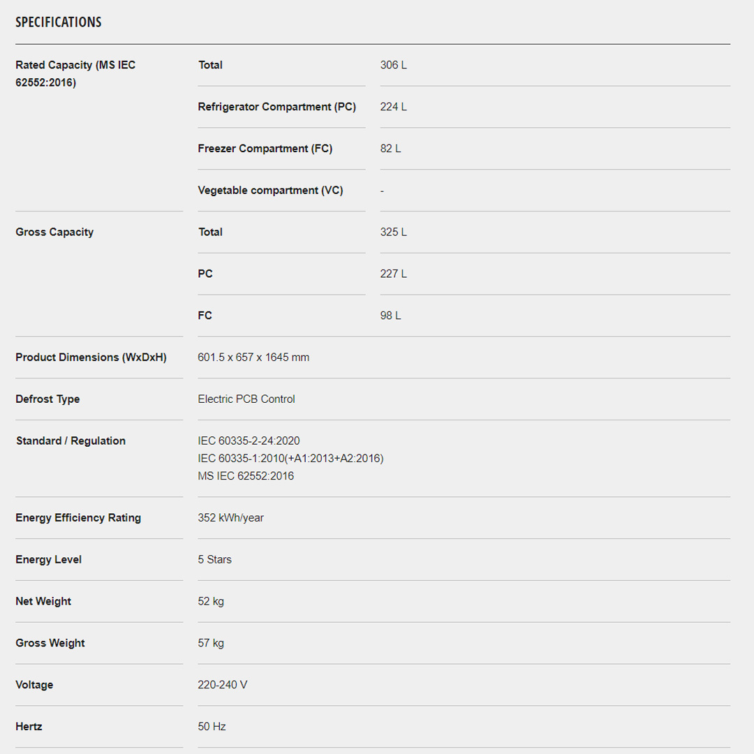 Panasonic 325L 2 Doors Top Mount Inverter Refrigerator with AI ECONAVI NR-TV341BPKM | Hygienic Storage with Blue Ag | Clean Air Surrounds Your Food | Enjoy the Extra-Cold Delight | Freshness Storage with Wide Opening | Refrigerator With 1 Year Warranty
