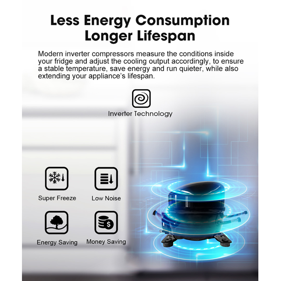 HISENSE 620L Side by Side Inverter Refrigerator RS666N4ACNIV |  Digital Sensor | Double Cooling | Deodorizing Filter | Electronic Touch Control | Multi-Air Flow | Refrigerator with 3 Year Warranty