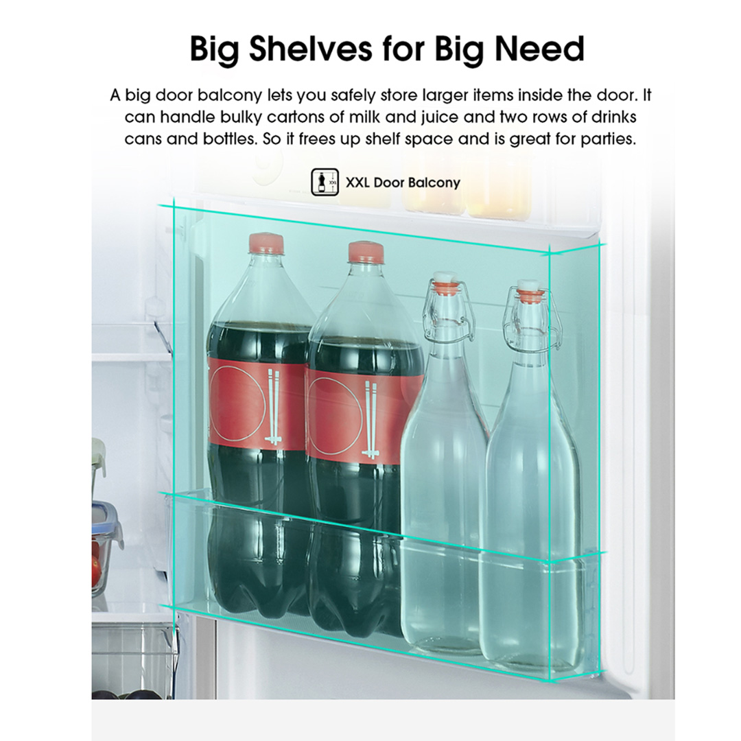 HISENSE 320L 2 Doors Top Mount Durable Inverter Refrigerator RT328N4ABN | Multi Air Flow | Deodorizing Filter | Durable Inverter | LED Lighting | Fresh Zone | Refrigerator with 3 Year Warranty