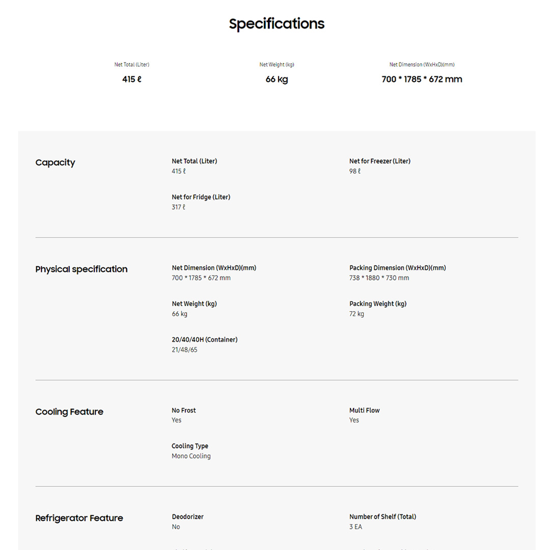SAMSUNG 427L 2 Doors Bespoke Top Mount Digital Inverter Refrigerator with Optimal Fresh RT42CB66443PME | SpaceMax™ | All-Around Cooling | Multi Flow | Optimal Fresh Zone | Refrigerator with 1 Year Warranty