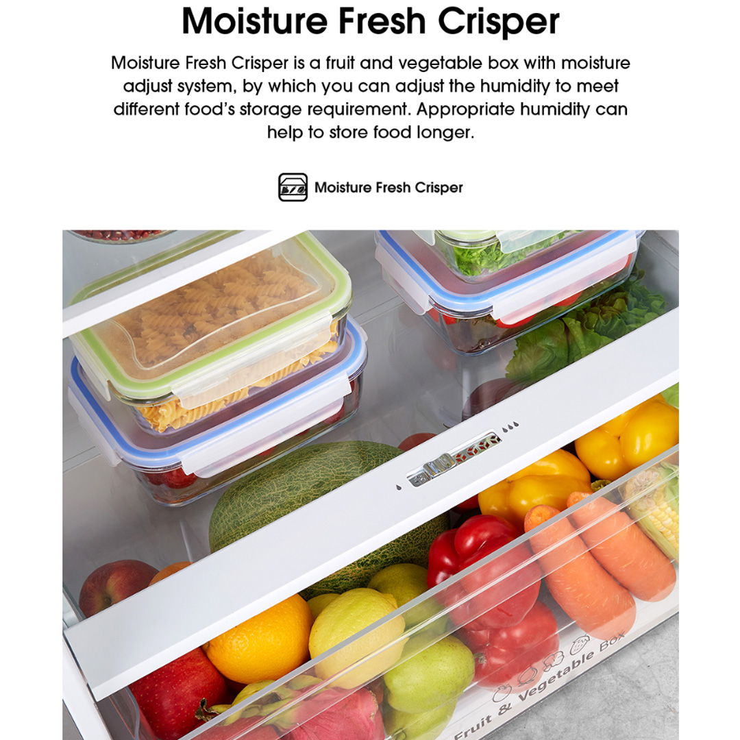 HISENSE 500L 2 Doors Top Mount Durable Inverter Refrigerator RT549N4AW-MBU | Multi Air Flow | Deodorizing Filter | Moisture Fresh Crisper | Durable Inverter | LED Lighting | Removable Twist Ice Maker | Refrigerator with 3 Year Warranty